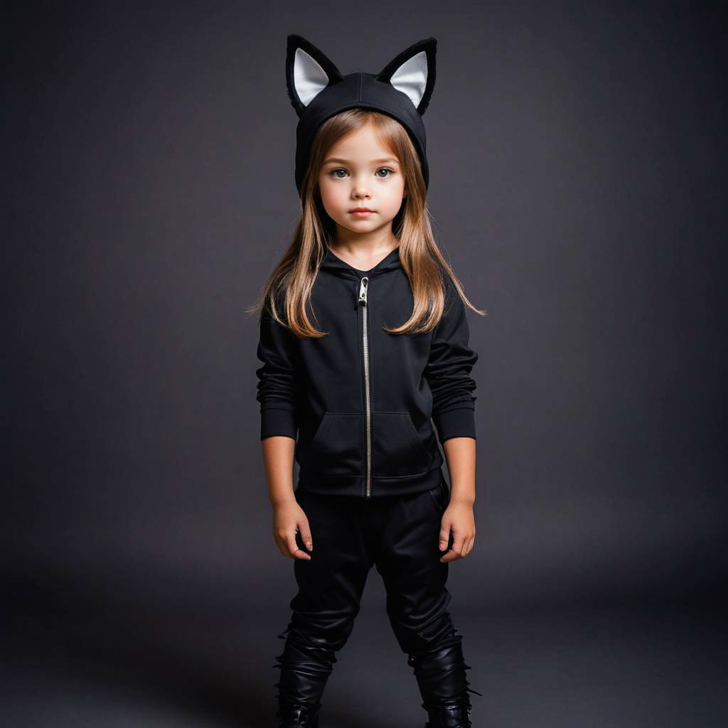 Funky Cat Fashion Photoshoot with Child