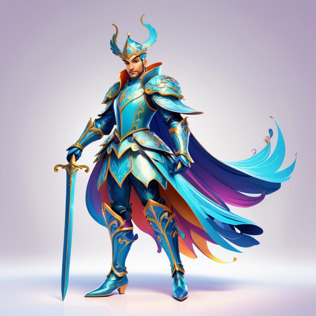 Dynamic Fairy Tale Knight Character Concept