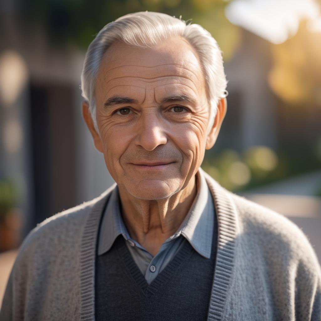 Cinematic Portrait of a Wise Elderly Man