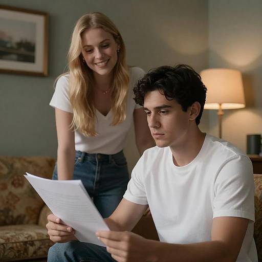 Intimate Moment in a Dim Room