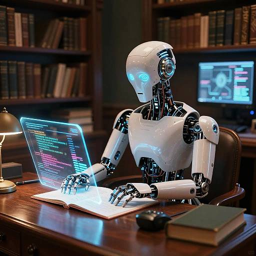 Futuristic Robotic Story Finisher