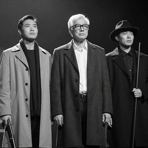 Dramatic Black and White Stage Portrait