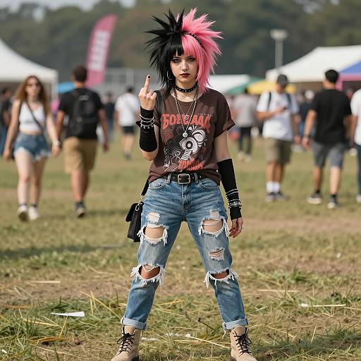 Vibrant Punk Festival Costume Photography
