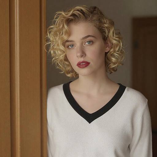 Portrait of a Young Woman in Warm Light