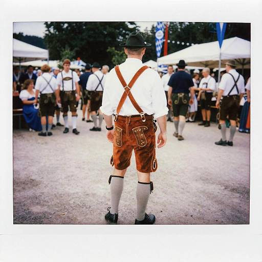 Broad Back Man in Oktoberfest Attire