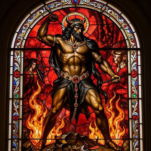 Opulent Hades Stained Glass Transformation