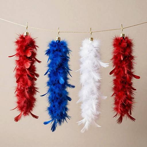 Festive Feather Boa Christmas Decorations