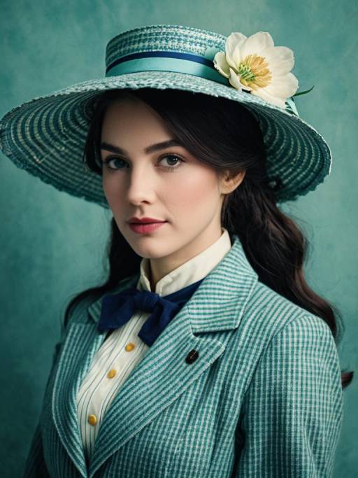 Woman in Monet-Inspired Vintage Costume