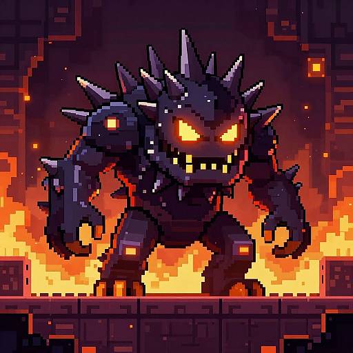 Intimidating Spike Pixel Boss Fight