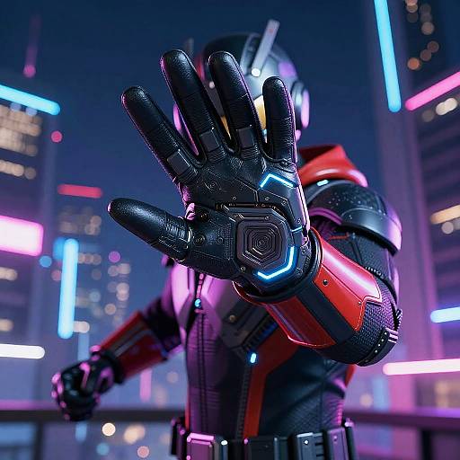 Futuristic Superhero Gloves Design