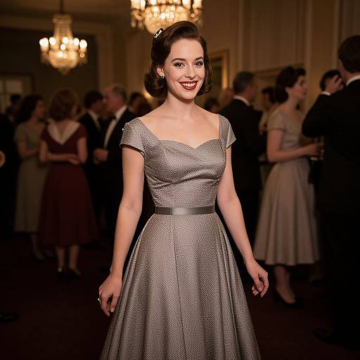 1950s Retro Party Dress Elegance