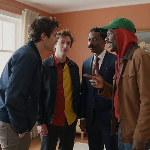 Photorealistic Group Scene in Room