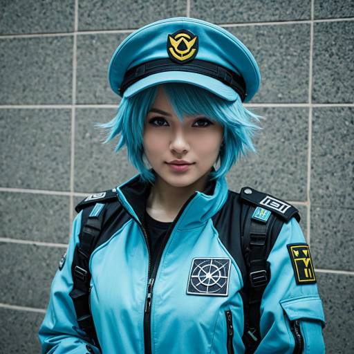 Futuristic Hacker Cosplay Ensemble
