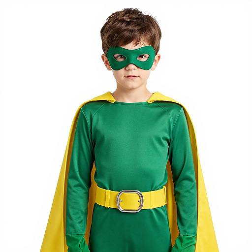 Green Superhero Costume with Cape