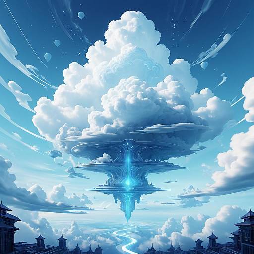 Surreal Futuristic Sentient Cloud Fantasy