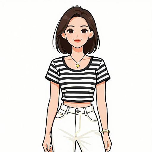 Smiling Woman in Casual Streetwear