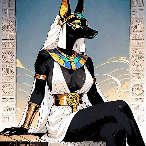 Anubis Queen in Ancient Egyptian Art