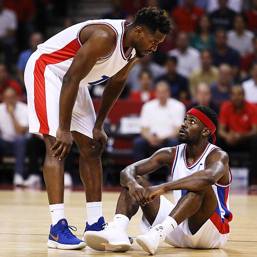 Dynamic Basketball Duo on the Court