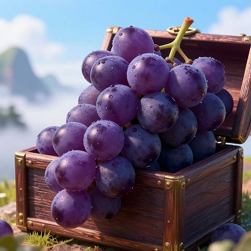 Enormous Juicy Grape in Treasure Chest