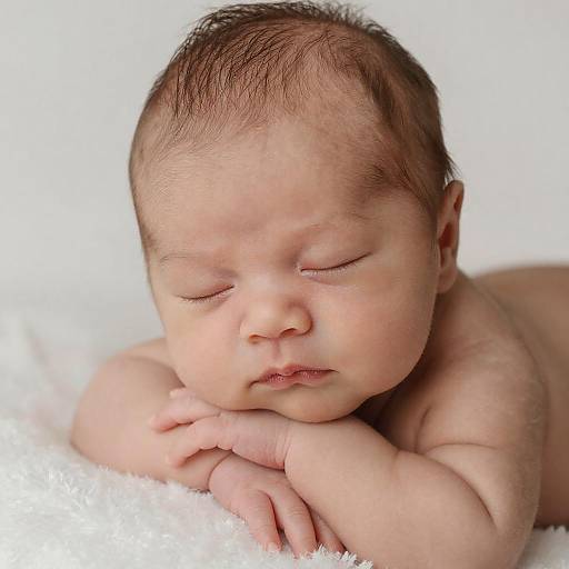 Gentle Close-Up of a Sleeping Newborn