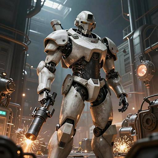 Cybernetic Engineer in Dystopian Complex