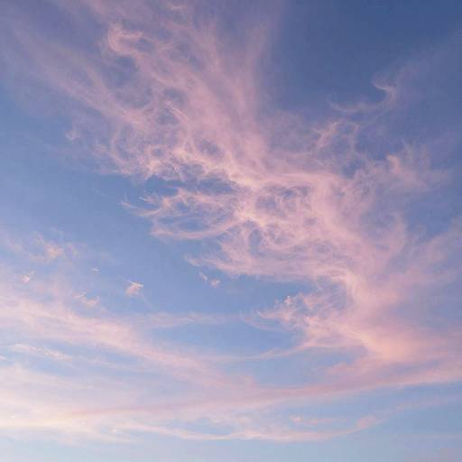 Dreamy Pink and Blue Cloudscape