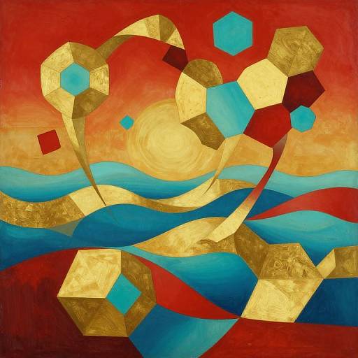 Surreal Abstract Geometric Dreamscape