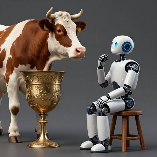 Cow and Robot Philosophical Debate