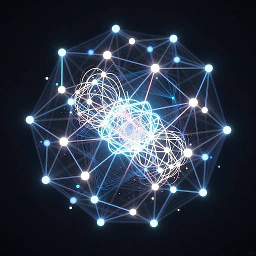 Glowing AI Neural Network Art