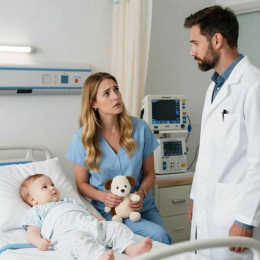 Caring Moments in a Hospital Room