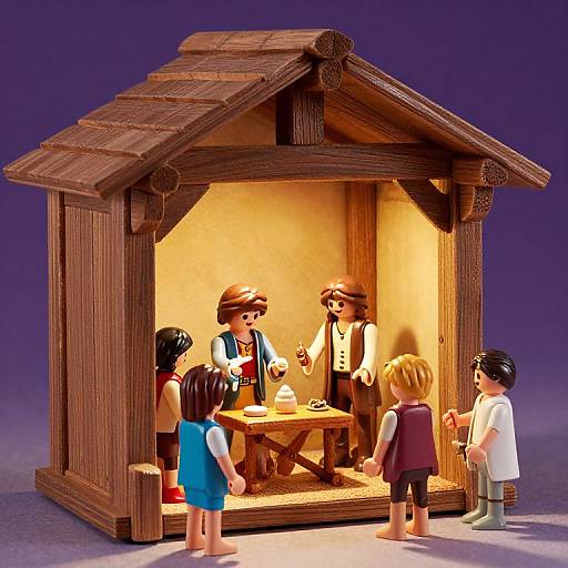 Illuminating Nativity Manger Scene