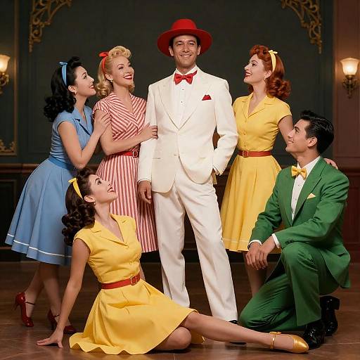 Vibrant 1940s Dance Scene Photography