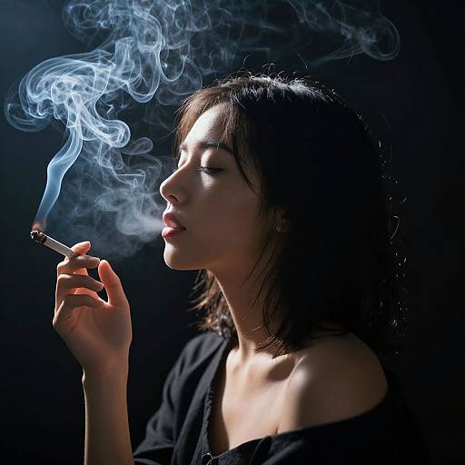 Surreal Smoke and Light Portrait