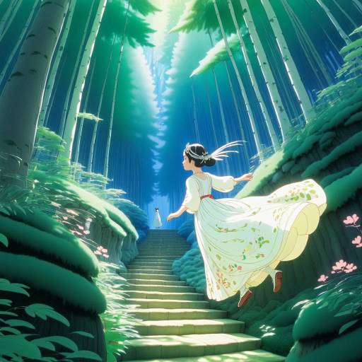 Jane Austen Ascending Enchanted Forest Staircase