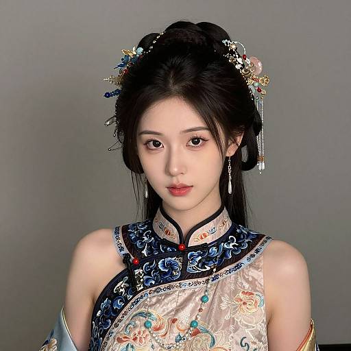 Realistic Singkil Costume Female Portrait