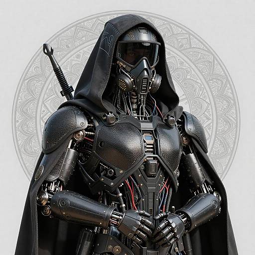 Stunning Sci-Fi Exosuit in Frozen Cathedral