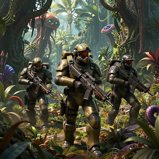 Helldivers ODST in Alien Jungle