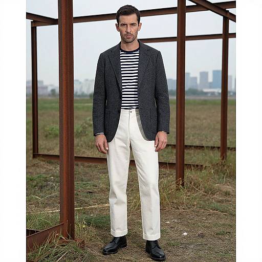 Confident Man in Urban Rusty Setting