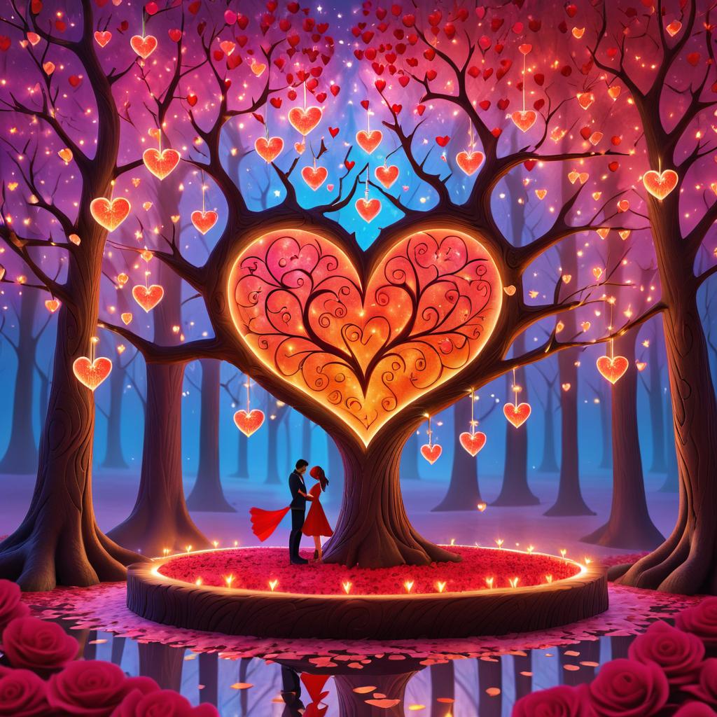 Romantic Fantasy Tree for Valentine's Day