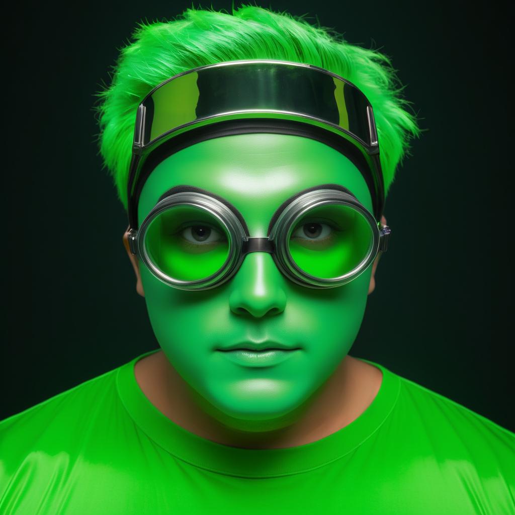 Seamless Minion Transformation with Green Makeup