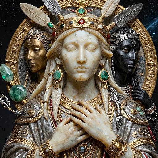 Ivory and Jade Skinwalker Amulet