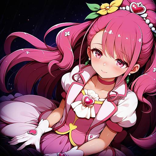 Illustration of Cure grace, healin' good precure in the style of Hagure kedama