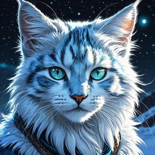 Alpha Warrior Cat with Aquamarine Eyes Alpha Warrior Cat with Aquamarine Eyes