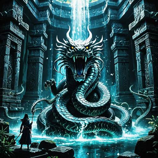 Arcane Naga Summon in Ancient Temple