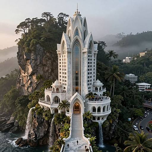 Luxurious Cliffside Tropical Hotel