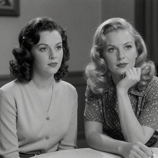 Vintage Black-and-White Portrait of Women