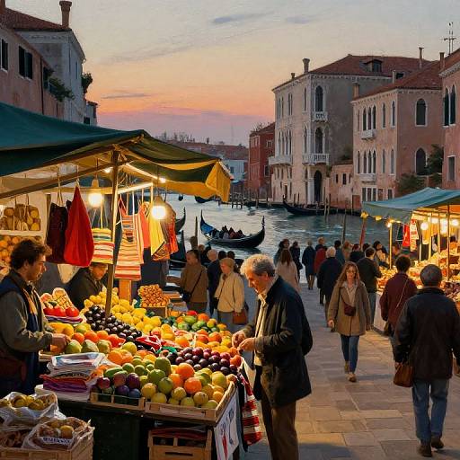 Filippo in Venetian Market at Dusk