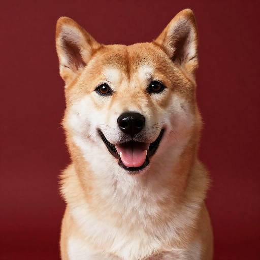 Realistic Red Themed Canine Masterpiece