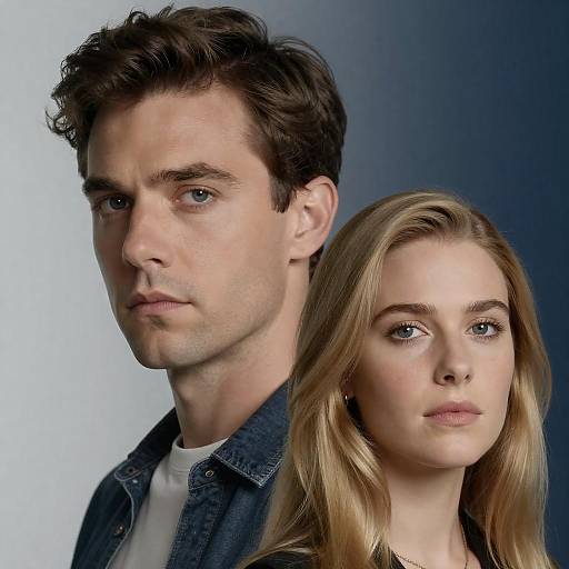 Dramatic Portrait of Two Actors