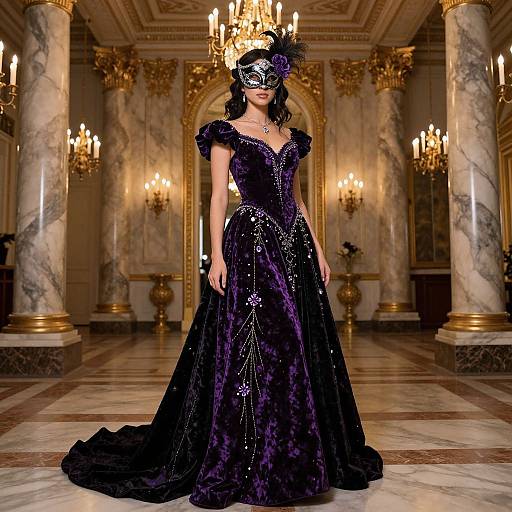 Glamorous Masquerade Ball Lady